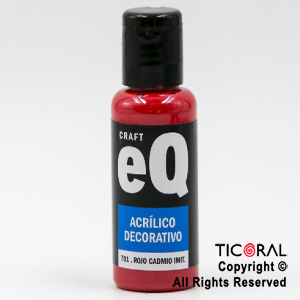 ACRIL.DECOR.EQ 701 ROJO CADMIO IMT 50ML X 6 UNIDADES